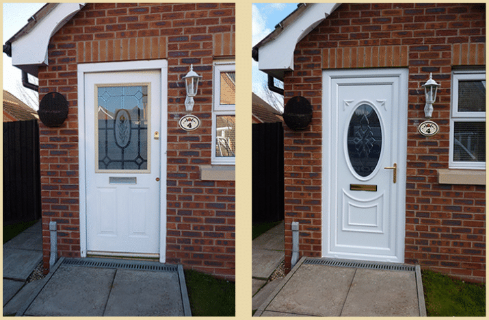 Before and after uPVC front door