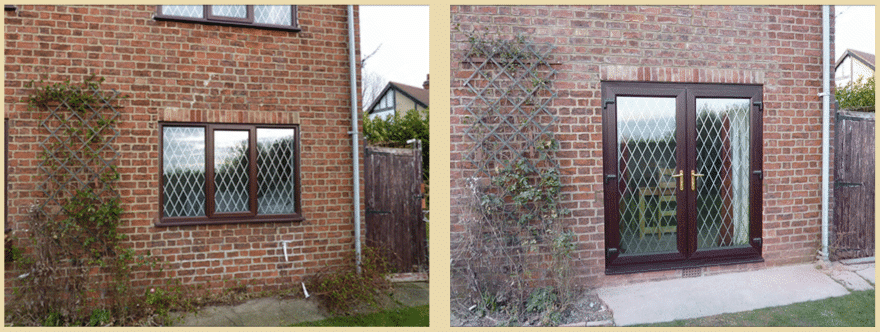 old Window Removed and Brickwork Taken Out Below the Window, Replaced With Rosewood uPVC French Doors