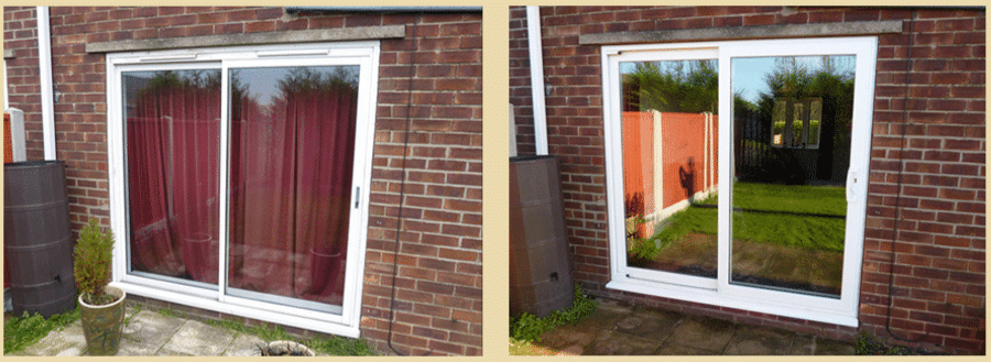 Aluninium Patio Door replaced With New uPVC Patio Door